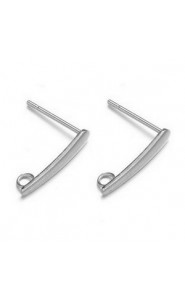 Stainless steel Earwire 12x15mm - Antique silver